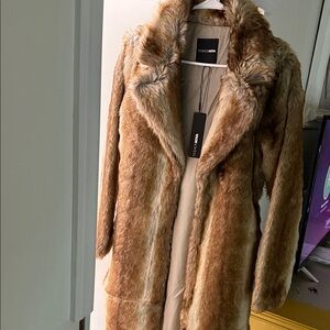 Fashion Nova Women's Brown Teddy Jacket